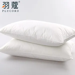 Hotel White Pillow Best Quality Customized Size 233T Cotton Down Proof Filling White 5 Stars Hotel Pillow