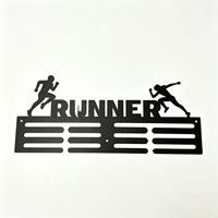Support d'affichage personnalisé pour médailles en métal avec rangement pour trophées et rubans