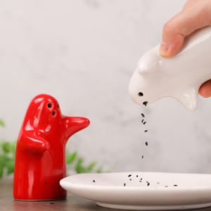 Stile di halloween caldo adorabile piccolo colorato vaso di pepe al sale in <span class=keywords><strong>ceramica</strong></span> contenitore di spezie <span class=keywords><strong>set</strong></span> per la decorazione della casa - Product Image 4