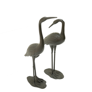 ยืนหล่อรูปปั้นเครนอลูมิเนียมสำหรับสวน - Product Image 1