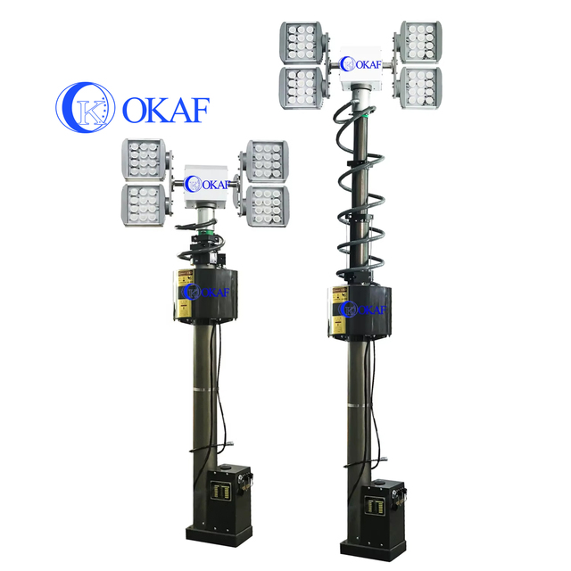 Trendsetting Products Portable 3-20m Electric Telescopic Mast Led Light Tower