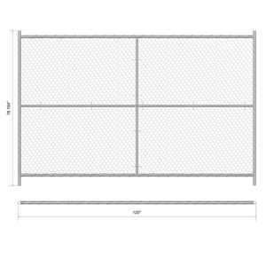 Grosir bisbol Amerika luar ruangan jaring sementara pagar baja bergelombang panel pagar sementara tinggi 7 kaki - Product Image 4