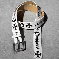 Ceinture Hip Hop Euro-Américaine Graffiti Unisexe Design Niche Blanc Simple Accessoire Personnalisé