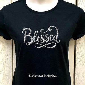 Vente en gros de transferts de chaleur personnalisés en strass Motif béni strass de transfert de chaleur pour vêtements - Product Image 3