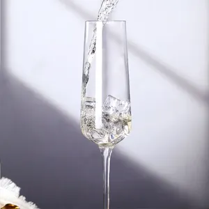 FAWLES mutfak aksesuarları kristal klasik flüt şampanya bardakları temizle züccaciye uzun kök şarap bardakları ücretsiz örnekleri