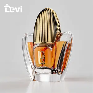 Nieuwe Ontwerp 100Ml Lege Glas Parfum Spray Fles Verstuiver Hervulbare Fles Met Gouden Dop