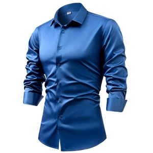 <span class=keywords><strong>Camicia</strong></span> da <span class=keywords><strong>uomo</strong></span> in raso di seta a maniche lunghe da <span class=keywords><strong>uomo</strong></span> <span class=keywords><strong>camicia</strong></span> Casual <span class=keywords><strong>Button</strong></span>-<span class=keywords><strong>down</strong></span> - Product Image 1
