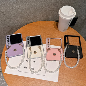 เคสโทรศัพท์ฝาพับสำหรับ Samsung Motorola Huawei ดีไซน์หรูหราตกแต่งด้วยเคสมือถือแบบฝาพับสวยงามพร้อม2025สร้อยข้อมือไข่มุก - Product Image 5