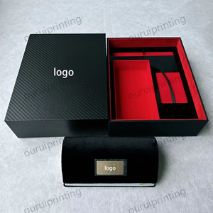 Custom Logo Fashionable Luxury Black Cardboard Gift <b>Box</b> Paper Packaging Case for Sunglasses <b>Pen</b> Watch With Insert Tray - Product Image 3