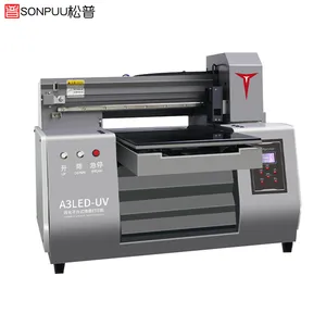 A3 Kleine Desktop Inkjet Printers Voor Beker Cilinderkaart Acryl Fles Telefoonhoesje Printer Machine Lage Prijs A3 Uv Printer