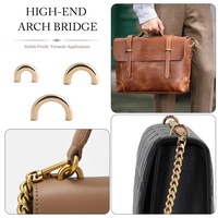 Boucle en métal en forme de pont arqué, personnalisable avec logo, connecteur en U à visser pour sacs à main, maroquinerie et accessoires de quincaillerie – Vente en gros