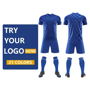 Ensemble de maillots de football personnalisés, uniforme de football, noir, jaune, rouge, blanc, bleu, t-shirt, en vrac, à vendre