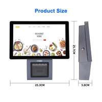 Terminal Punto de Venta Todo en Uno de 10 Pulgadas, Montaje en Pared o Escritorio, con Sistema Windows/Android, Verificador de Precios, Escáner de Código de Barras Integrado