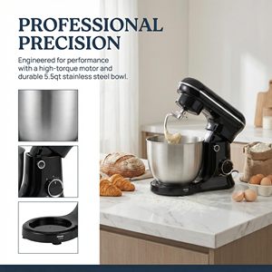 Appareils de cuisine ménagers, batteur vertical pour pâte et gâteaux, 5QT, 300W, petit batteur de cuisine - Product Image 6