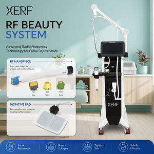 Appareil professionnel de raffermissement cutané et de lifting du visage XERF, double fréquence 6,78 MHz + 2 MHz, machine de remodelage du visage pour salon de beauté - Product Image 1