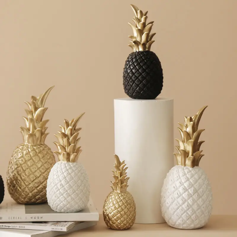 Creative golden pineapple ornaments desktop decoration home accessories decor