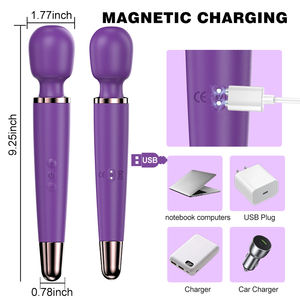 Masajeador de Silicona de Doble Cabezal con Función Musical, Recargable por USB, Alivio para Espalda/Cuerpo, Potentes Motores Dobles - Product Image 2