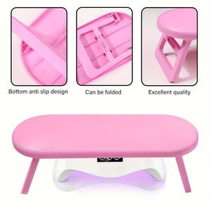 Repose-main pliable en plastique pour manucure, coussin en cuir PU, support de bras pour salon et usage domestique - Product Image 5
