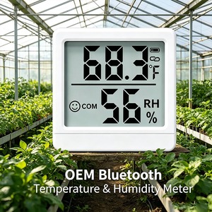 Thermo-hygromètre Bluetooth numérique haute précision avec synchronisation via application pour entrepôt, serre et maison - Product Image 1