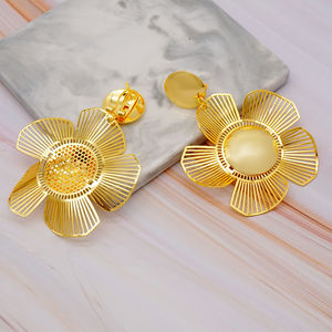 GDJWRI BJ1122 Pabrik Grosir Kualitas Tinggi Kalung Emas Trendy Wanita Aksesoris Mewah Perhiasan Set 2 18K - Product Image 3