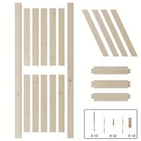 Porte coulissante de grange en bois de pin massif fini, design moderne en K-frame, certifiée BSCI RheTech, avec intérieur en fibre de verre, garantie 3 ans