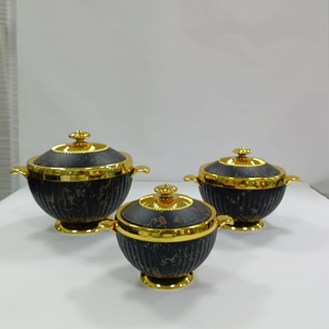 Set di 3 Scaldavivande in Stile Contemporaneo da 1.2L, 1.8L e 3.2L, a Forma di Calice, Isolati Termicamente, per Feste ed Eventi - Product Image 2