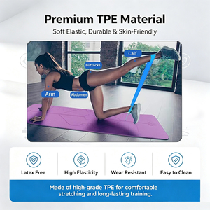 Bandas de Resistencia para Ejercicio con Logotipo Personalizado, Color Degradado Rosa y Morado, para Yoga, Pilates, Ejercicios de Piernas y Glúteos, Entrenamiento de Fuerza - Product Image 4