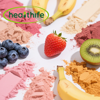 Healthife Groothandel Fruitmix Poeder Natuurlijk Biologisch Vriesgedroogde Aardbei Dragon Fruit Banaan Blauwe Bes Mengsel Fruitpoeder