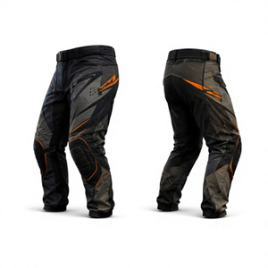 Men's Oxford-Cloth Paintball <b>Pants</b> With Knee-Protection Orange-Accents Breathable-Tactical Design-Ultimate Gear Paintball <b>Pants</b> - Product Image 4