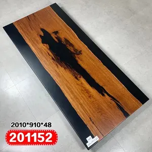 Commercio all'ingrosso della <span class=keywords><strong>fabbrica</strong></span> 5 piedi X 3 piedi resina epossidica tavolo da tavolo Design moderno con lastre di <span class=keywords><strong>legno</strong></span> per riunioni e sala da pranzo - Product Image 3
