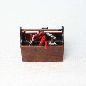 8Pcs Mini Wooden <strong>Toolbox</strong> With Tools Accessories For 1:12 Scale Dollhouse Perfect Holiday Gift - Product Image 3