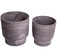 Nouveaux pots de fleurs en plastique cuivre antique/Pots de plantes en PP pour la décoration intérieure ou extérieure