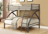 Lit superposé rond en fer au design moderne et original pour chambre à coucher, dortoir d'étudiant et hôtel – Lit métallique durable