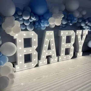 Letras marquee de led para casamento, fábrica, diretamente atacado, letras de fundo para festa de casamento