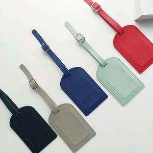 Custom Printed Wedding Favor Logo Saffiano Travel Airline <b>Suitcase</b> Blank Personalized Name Tags <b>Strap</b> Pu Leather Luggage Tag/ - Product Image 4