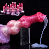 Bunter Silikon-Analdildo mit Riemen, Weicher Flüssigsilikon-Vibrator, Wasserdicht IPX6, Saugnapf, Realistisches Gefühl, für Paare