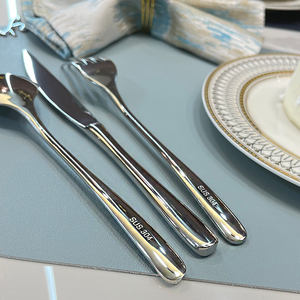 DF BC Fashion Nuevo Juego de Cubiertos de Acero Inoxidable con Mango Martillado Especial: Cuchillo de Mesa, Cuchillo para Carne, Tenedores de Mesa, Tenedores para Postre, Personalizado - Product Image 3