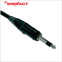 SREXACT Black Boot Guitars 6.0mm 6.35mm Mono Phone Plug Nickel Plated Zinc Alloy Audio Cable 1M