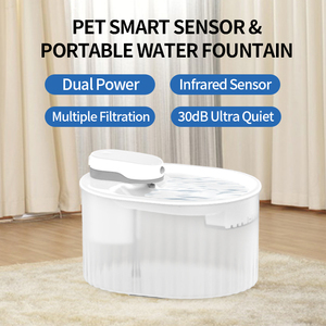 Meilleure vente en gros prix 2.5L grande capacité 4000mAh grande batterie deux modes d'alimentation Smart <span class=keywords><strong>Pet</strong></span> distributeur d'eau - Product Image 3