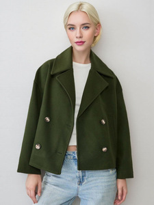 <span class=keywords><strong>Chaqueta</strong></span> de <span class=keywords><strong>Lana</strong></span> Mediana con Forro de Felpa y Cuentas, Estilo Europeo Americano, Elegante, para Mujer, Otoño 2025 - Product Image 5