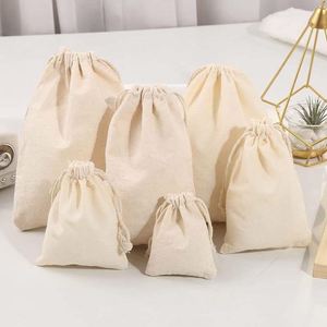 Promotional Custom LOGO 4 X 6 Inch <b>Small</b> Cotton Canvas Draw String Muslin Bag Linen Bag Cotton Cloth Bag Cotton Drawstring Bag - Product Image 2
