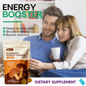 Gummies Complexe de Champignons USA OEM Crinière de Lion, Reishi, Chaga, Cordyceps, Queue de Dinde – Formule Naturelle Végétalienne Certifiée GMP - Product Image 3