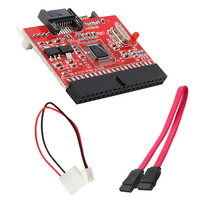 Adaptador convertidor de tarjeta PCI IDE a SATA / SATA a IDE 2 en 1, transferencia bidireccional, 3,5 pulgadas, 40 pines, 100 133 HDD/CD/DVD