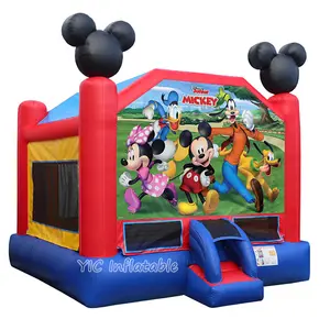 Saltadores inflables para niños pequeños, trampolín inflable, castillo hinchable para discoteca, mickey mouse