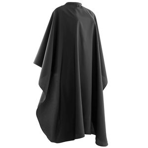 Lot de 5 capes de coiffure noires en polyester imperméable avec logo personnalisé pour salon de coiffure et spa - Product Image 1