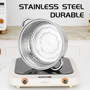 طقم أواني حساء للاستخدام المنزلي بتصميم حديث عبر الحدود مع غطاء فولاذية بشعار قابل للتخصيص - Product Image 2