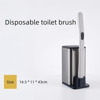 Brosse de nettoyage électrique automatique ELPHECO en acier inoxydable à capteur intelligent pour toilettes étroites, à utiliser avec couvercle à induction