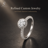 Bague Halo personnalisée en or 18 carats avec diamant de laboratoire et pierres multiples, bijou de fiançailles et de déclaration pour femme, commandes de mariage