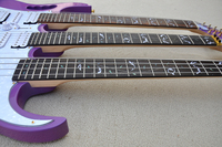 Flyoung Harga Terjangkau Gitar Elektrik Ungu 3 Leher 4+6+6 Senar Hardware Emas