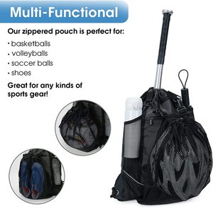 New Design Custom Logo Travel Storage Gym Sports <b>Drawstring</b> Backpack Basketball <b>Bags</b> for Football Swimming Training - Product Image 3